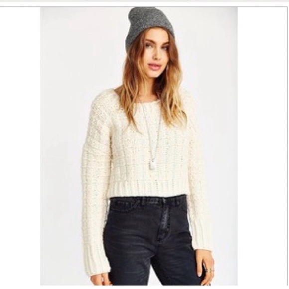 JOA Sweaters - J.O.A. of Los Angeles cropped knit blend Sweater large